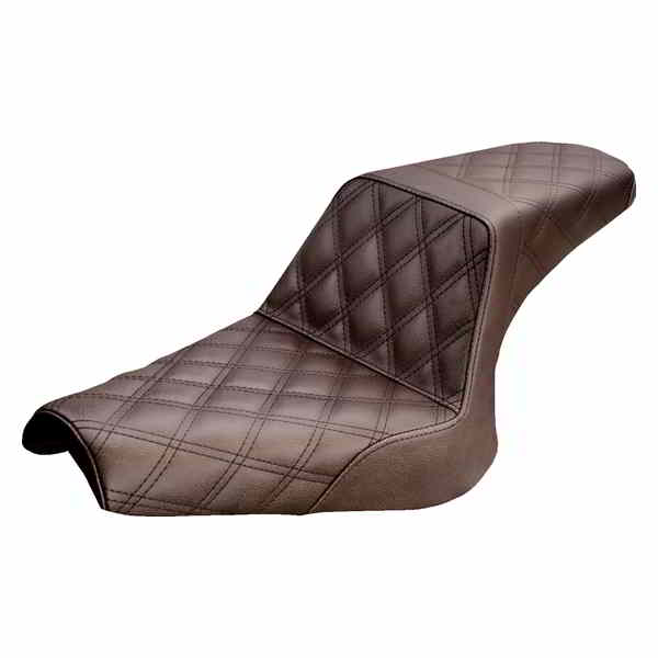 取寄せ ステップアップシート - フル格子ステッチ サドルマン Step-Up Seat - Full Lattice Stitch - Brown - Bolt '13-'20 Y13-16-175BR 08102058