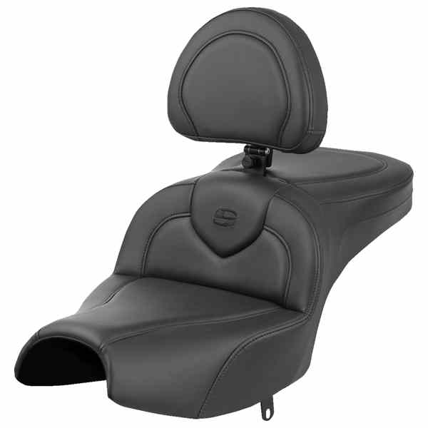 【並行輸入品】 サドルマン ロードソファ  シート - バックレスト付き - ブラック - Indian Pursuit 22-24 I22-02-187BR 08102431