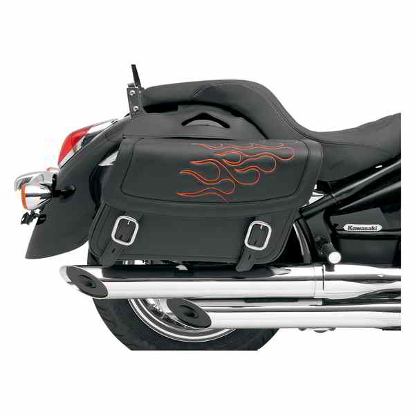 取寄せ ハイウェイマンタトゥーサドルバッグ サドルマン Flame Saddlebag - Orange - Medium X021-05-0406 35010221