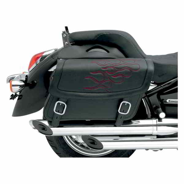 取寄せ ハイウェイマンタトゥーサドルバッグ サドルマン Flame Saddlebag - Dark Red - Large X021-05-0415 35010249