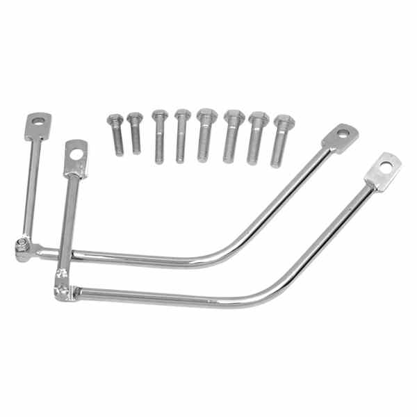 取寄せ S4ユニバーサルサドルバッグはブラケットをサポートします サドルマン Metric Saddlebag Support - Chrome 3501-0345 35010345
