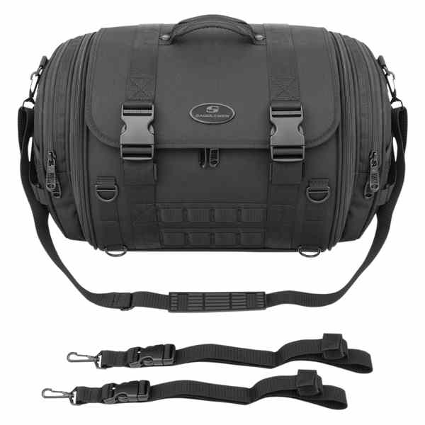 取寄せ TR2300DE Tactical Deluxeラックバッグ サドルマン TR2300DE TL Sissy Bar Bag - Black EX000043S 35150199