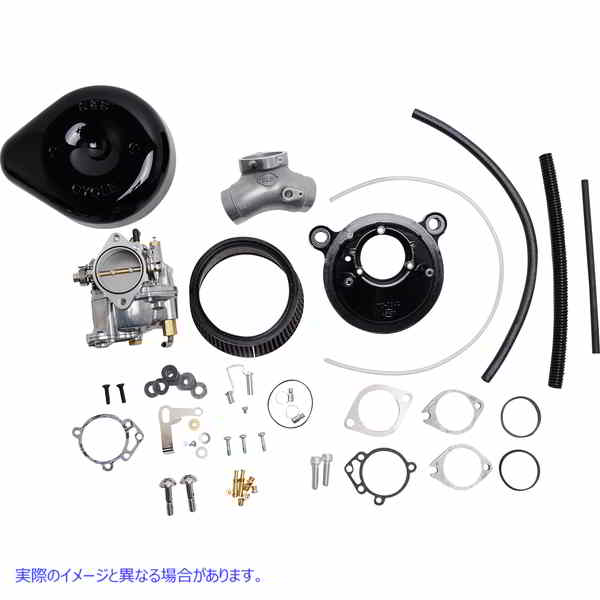 取寄せ スーパーE/Gキャブレターおよびステルスキット エスアンドエス サイクル Carburetor E and Stealth Air Kit - Black - Big Twin '84-'99 110-0146 10010086