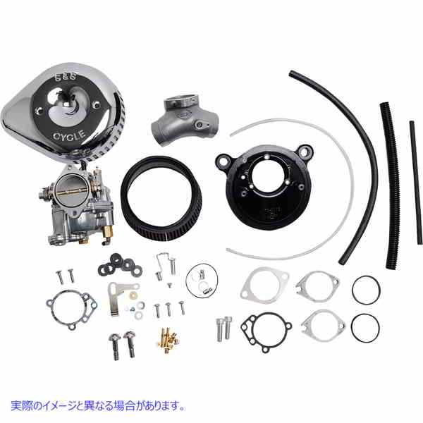取寄せ スーパーE/Gキャブレターおよびステルスキット エスアンドエス サイクル Carburetor G and Stealth Air Kit - Chrome - Big Twin '84-'99 110-0147 10010087