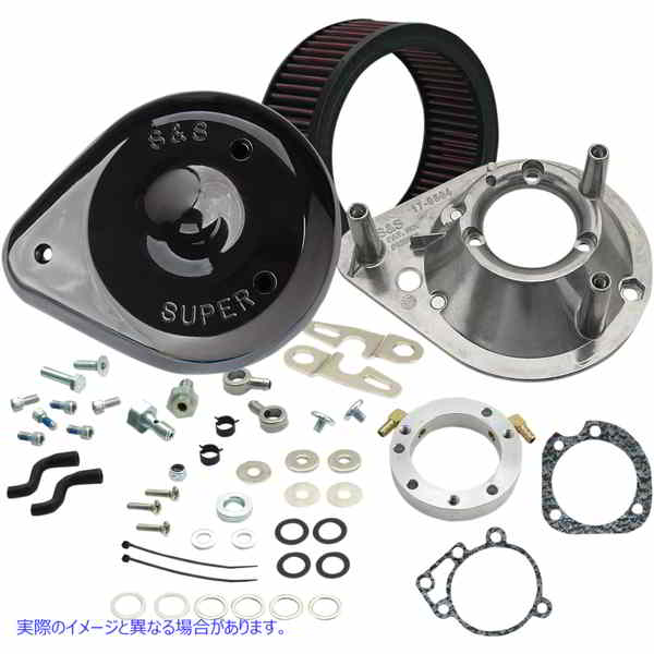取寄せ エアクリーナーキット エスアンドエス サイクル Teardrop Air Cleaner - Gloss Black - XL 170-0182A 10101867