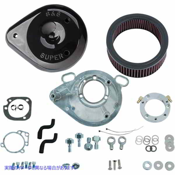 取寄せ エアクリーナー エスアンドエス サイクル Teardrop Air Cleaner - Black - '01-'17 170-0304B 10102164