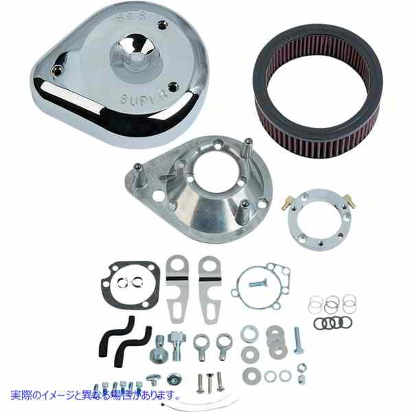 取寄せ エアクリーナー エスアンドエス サイクル Teardrop Air Cleaner - Chrome - XL 170-0306E 10102754