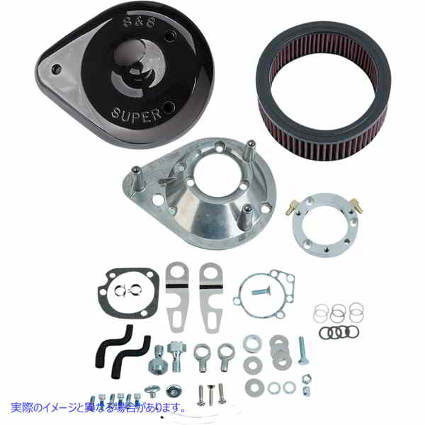 取寄せ エアクリーナー エスアンドエス サイクル Teardrop Air Cleaner - Black - XL 170-0307E 10102755
