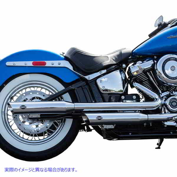 取寄せ スラッシュカットレーススリップオンマフラー エスアンドエス サイクル Slash Cut Race Mufflers - Chrome 550-0739 18011356