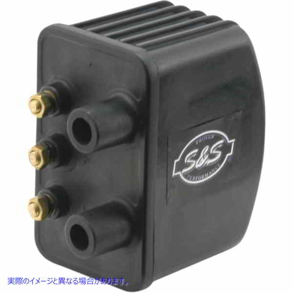 取寄せ 3オームの高出力単一火イグニッションコイル エスアンドエス サイクル Single-Fire Ignition Coil - Harley Davidson - Black 55-1571 21020021