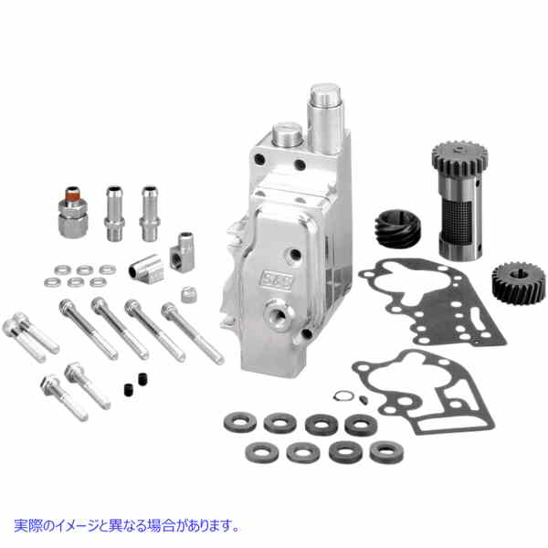 取寄せ 大容量/高圧（HVHP）研磨ビレットオイルポンプ エスアンドエス サイクル HVHP Oil Pump Kit - Universal 31-6302 316302