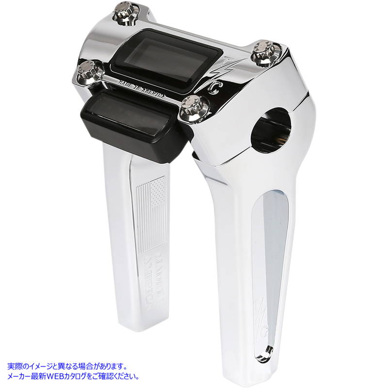 取寄せ ハンドルバーライザー スラッシン サプライ Risers - Straight - 6 - Gauge Cutout - Chrome TSC-6025-3 06021053