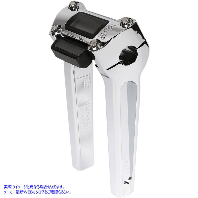 取寄せ ハンドルバーライザー スラッシン サプライ Risers - Straight - 8 - Gauge Cutout - Chrome TSC-8025-3 06021057