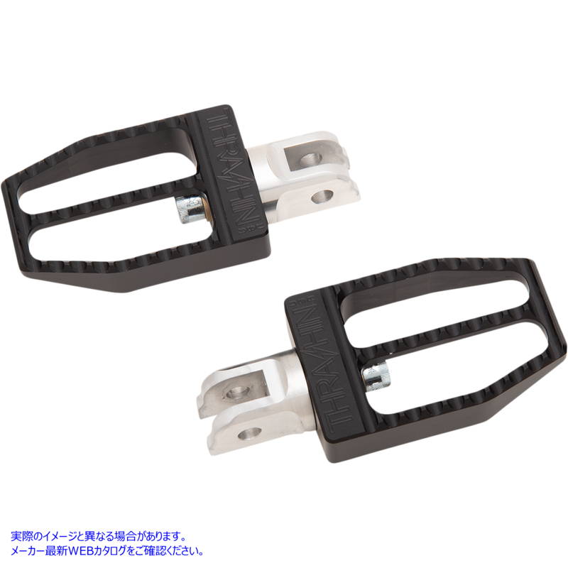 取寄せ 過激派のフットペグ スラッシン サプライ Front Militant Footpegs - Black - Softail TSC-2019-1-SF 16202097