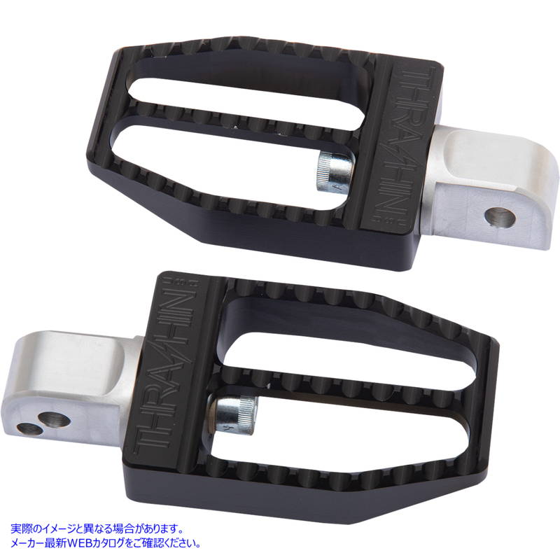 取寄せ 過激派のフットペグ スラッシン サプライ Rear Militant Footpegs - Black - Softail TSC-2019-1-SR 16202098
