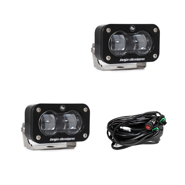 取寄せ 【並行輸入品】 バハデザイン ユニバーサルS2 SAEスポットLED（ペア）-クリア Baja Designs BAJ S2 Lights 237801