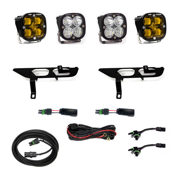 取寄せ 【並行輸入品】 バハデザイン 2021+ フォード F-150 スポーツシリーズ フォグポケットキット アンバー Baja Designs BAJ