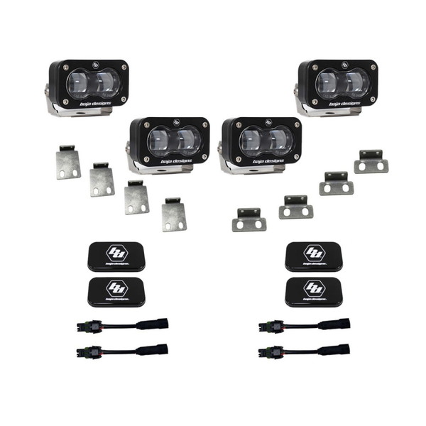 取寄せ 【並行輸入品】 バハデザイン 21-22 フォード F-150 ラプター S2 SAE デュアルフォグポケットライトキット - クリア Baja