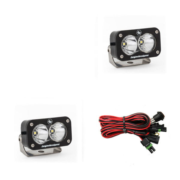 取寄せ 【並行輸入品】 バハデザイン S2 プロシリーズ LEDライトポッド ワーク/シーンパターン ペア Baja Designs BAJ S2 Pro Li