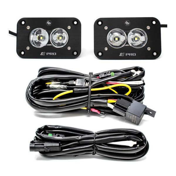 取寄せ 【並行輸入品】 バハデザイン S2 ProフラッシュマウントLEDライトポッドキット ワーク/シーンパターン ペア Baja Designs