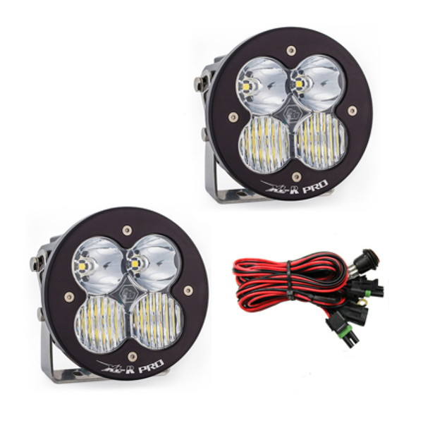 取寄せ 【並行輸入品】 バハデザイン XL Rプロシリーズ ドライビングコンボパターン ペアLEDライトポッド クリア Baja Designs B