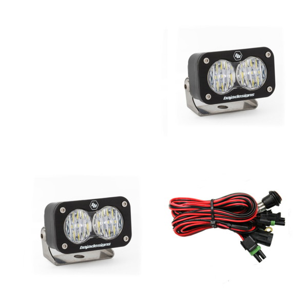 取寄せ 【並行輸入品】 バハデザイン S2スポーツ ワイドコーナリングパターン ペアLEDワークライト クリア Baja Designs BAJ S2